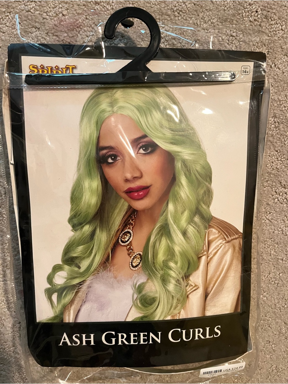 Ash Green Curls Wig - Women Hair new